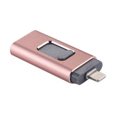 Unidad flash USB 2.0 3 en 1 EasyFlash RQW-01B, 8 pines y micro USB de 128 GB, RQW-01B, oro rosa